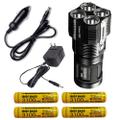 Combo: Nitecore TM28-4xIMR-Adaptors