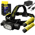 Nitecore HC65 V2 Headlamp + Extra NL1835HP Battery + USB 3Amp Wall Adapter 