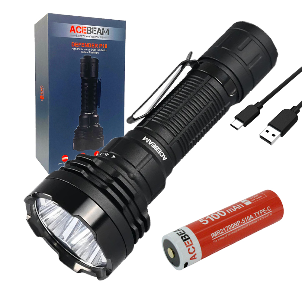 Acebeam P18 Tactical Flashlight 5000 Lumens