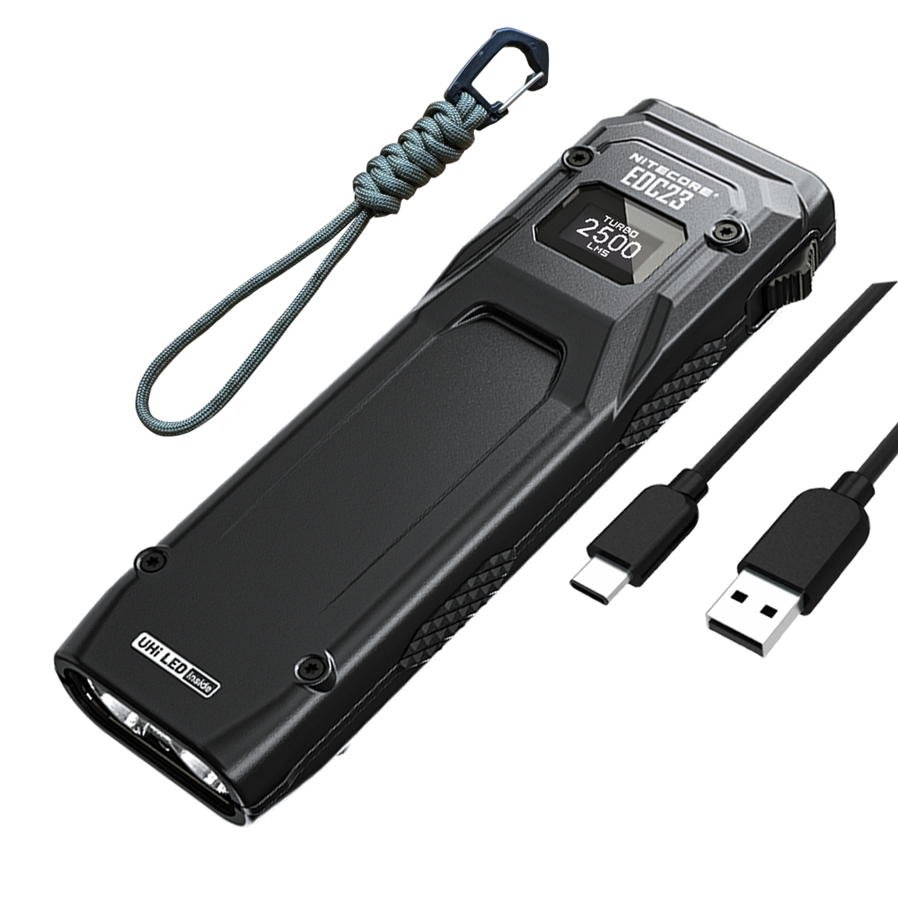 EDC23 SABER Ultra Slim Pocket Tactical EDC Flashlight -2500 Lumens W ...